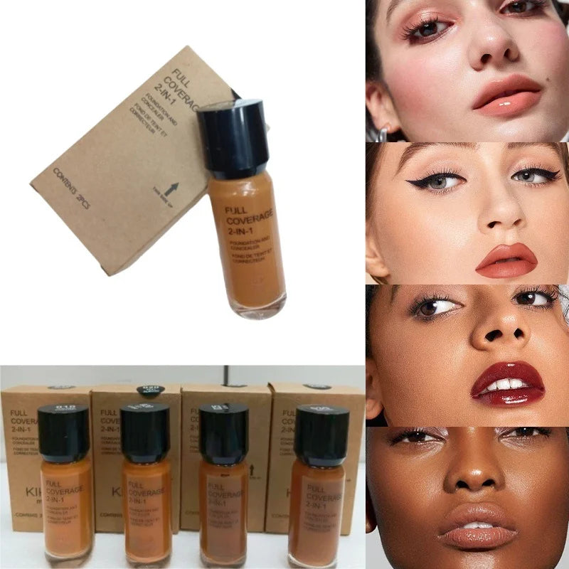 Foundation and Concealer Deep Flesh Color Liquid Foundation